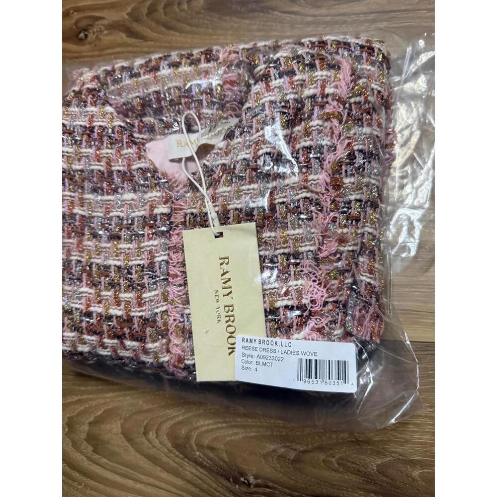 NWT! Ramy Brook Reese Dress in Blush Multi Size 4 - Picture 3 of 6